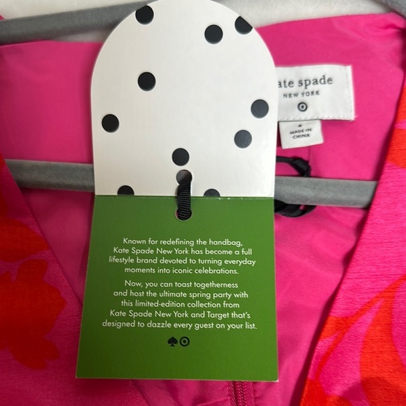 Kate Spade Red and Pink Peplum Midi Dress - Picture 7 of 14